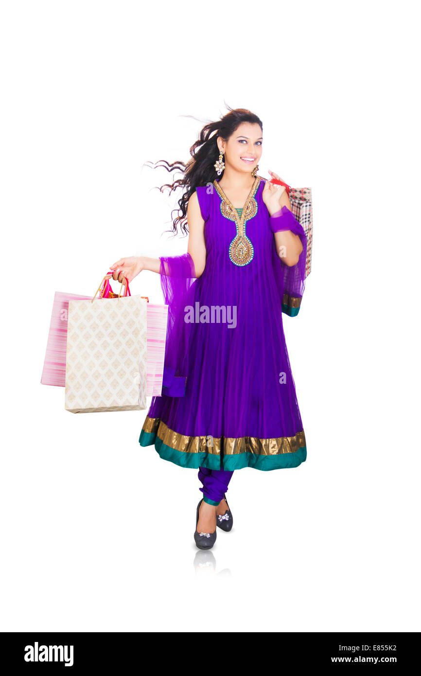 indian ladies diwali Festival shopping Stock Photo