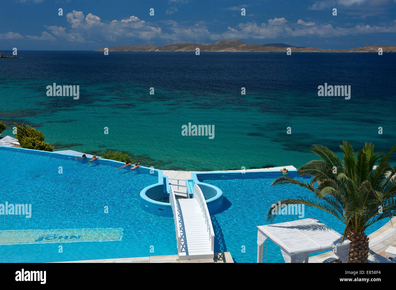 Pool of Saint John Hotel, Agios Ioannis, Mykonos, Cyclades, Greece Stock  Photo - Alamy