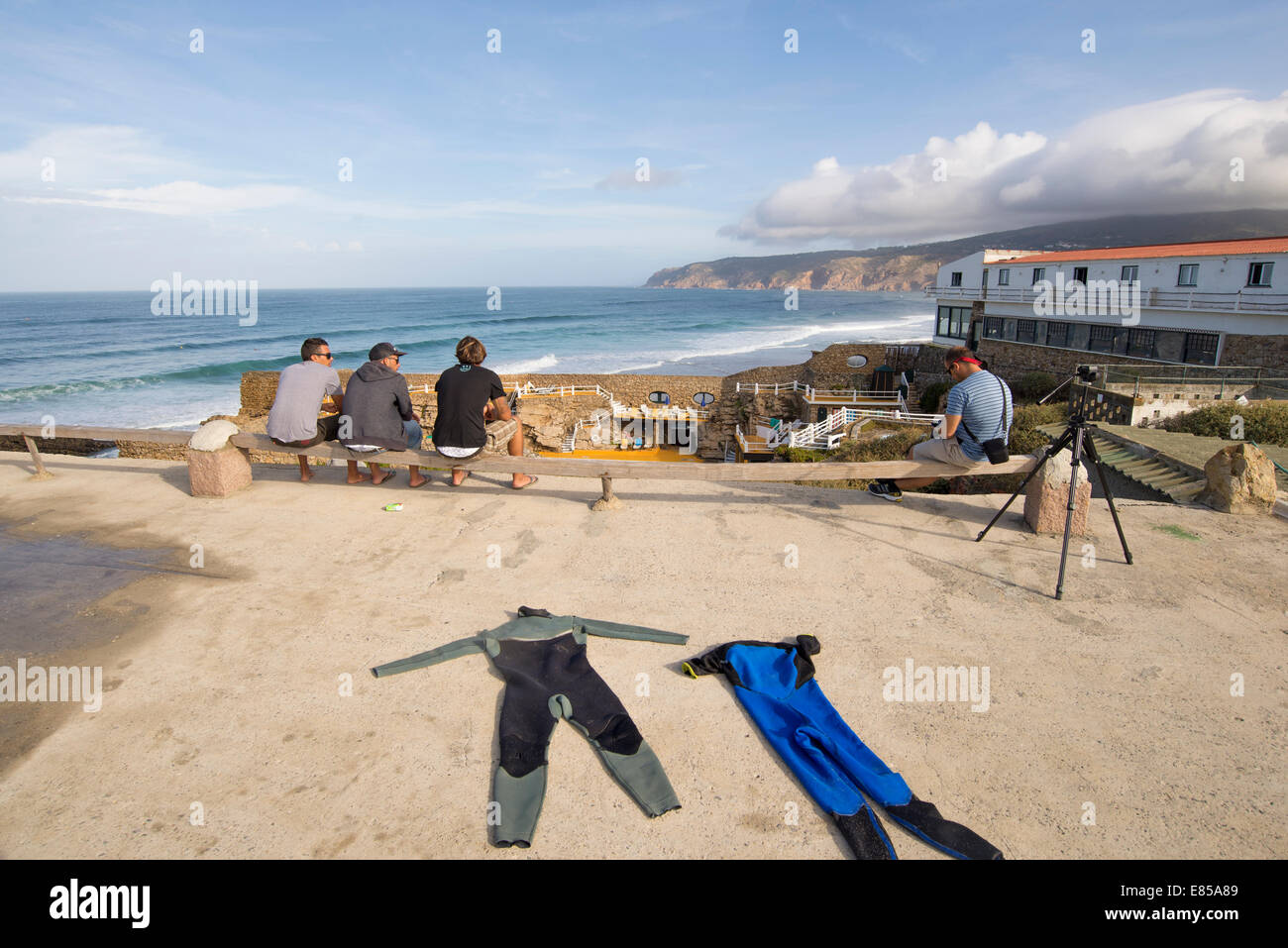 Guincho Beach in summer, Cascais, Lisbon, Portugal Stock Photo