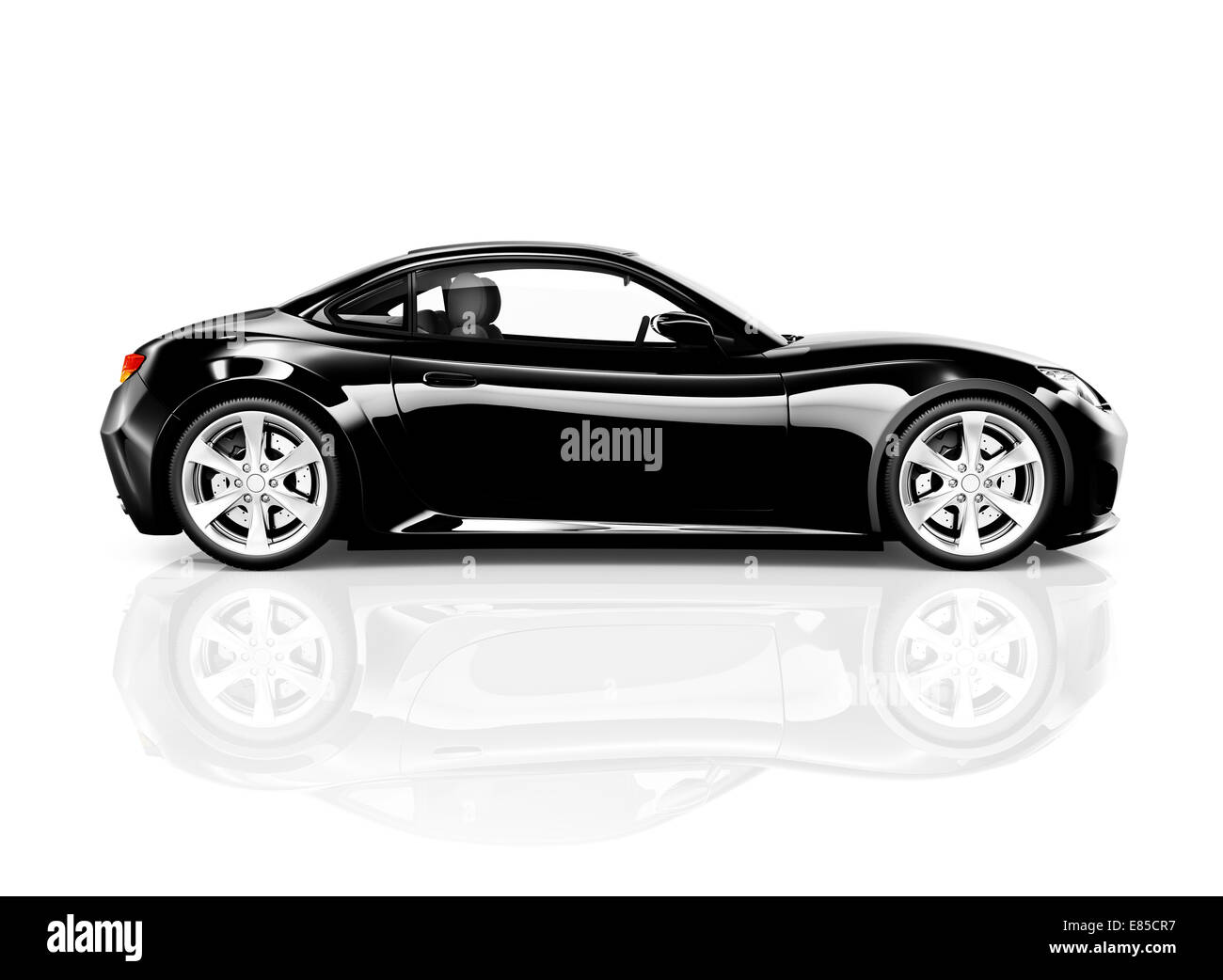Black sports car Cut Out Stock Images & Pictures - Alamy