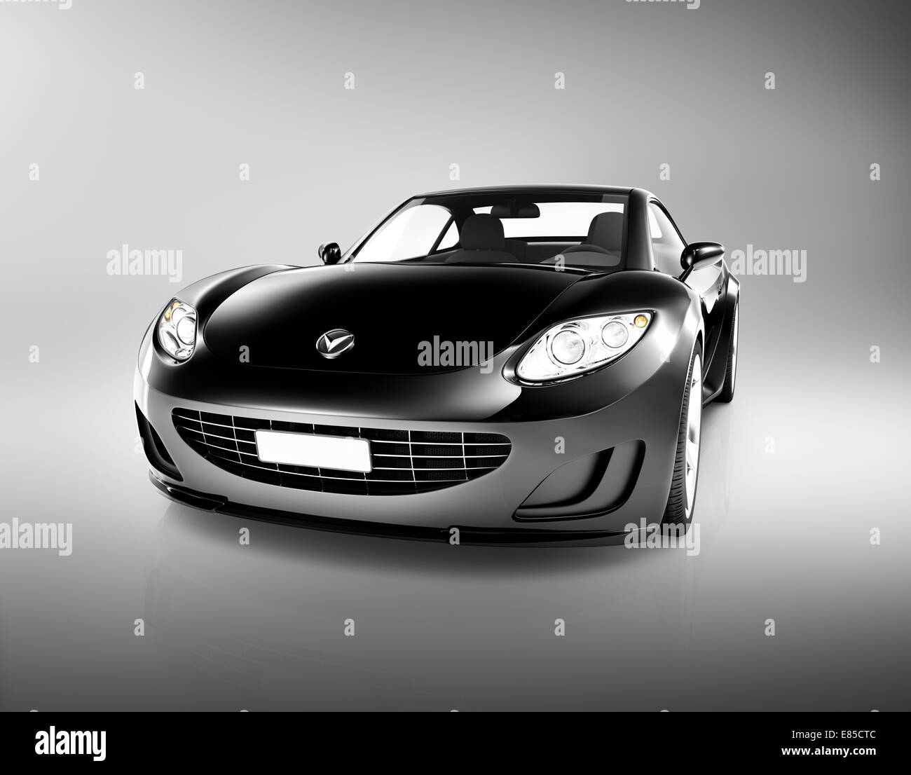 Black Sport Car Stock Photo