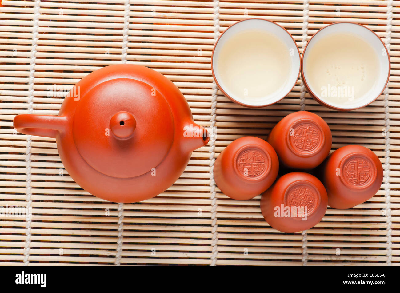 High angle tea setting hi-res stock photography and images - Alamy