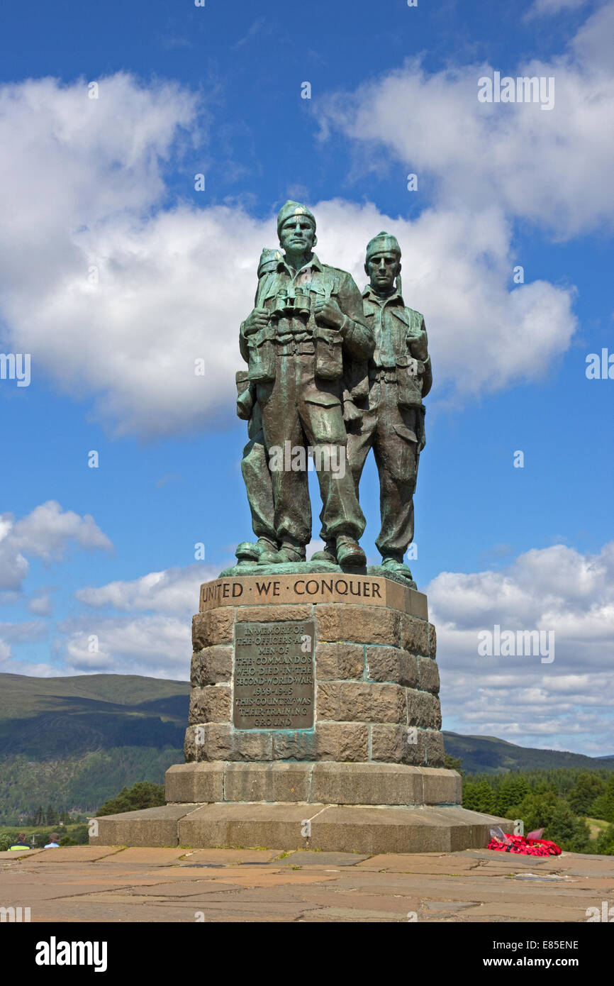 Commando Monument at Spean Bridge near Fort William, Scotland Stock Photo