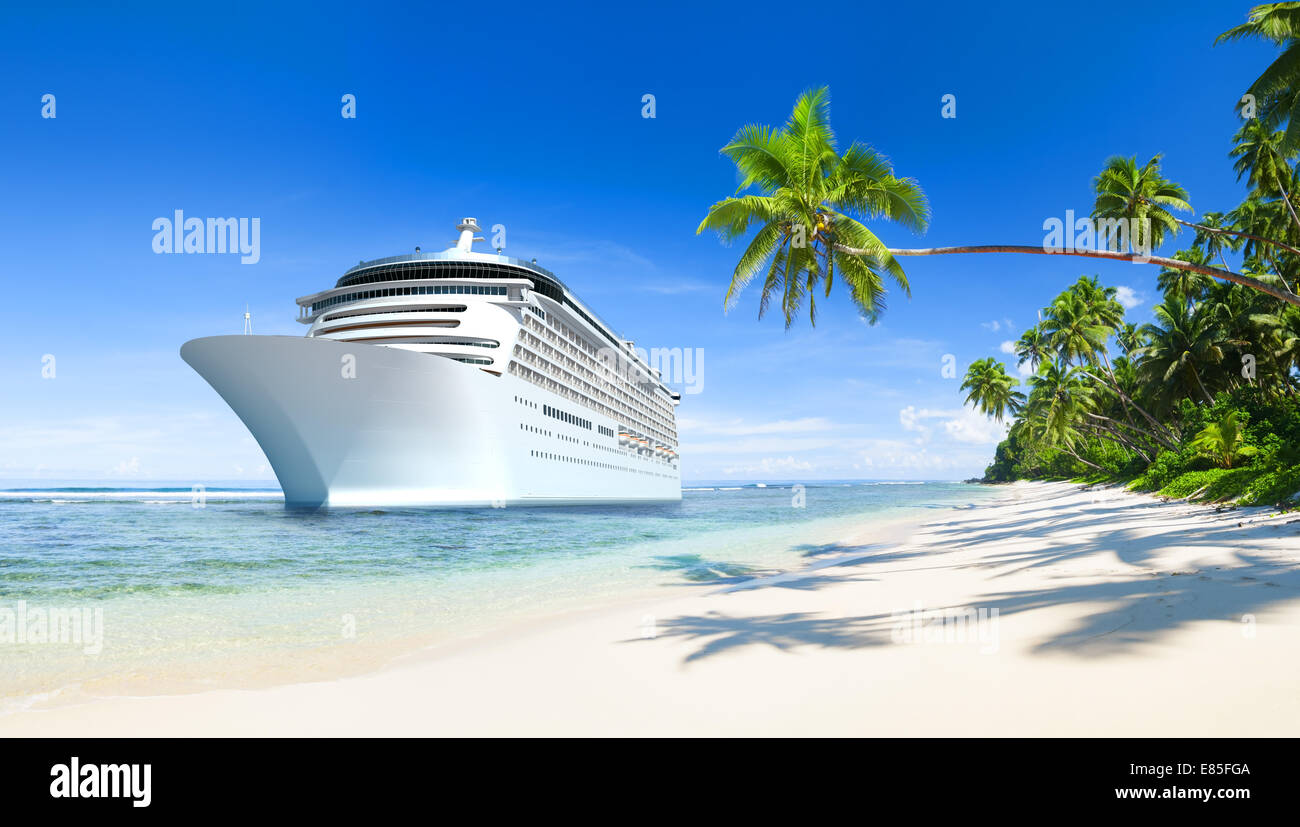 Cruise ship beach tropical hi-res stock photography and images - Alamy
