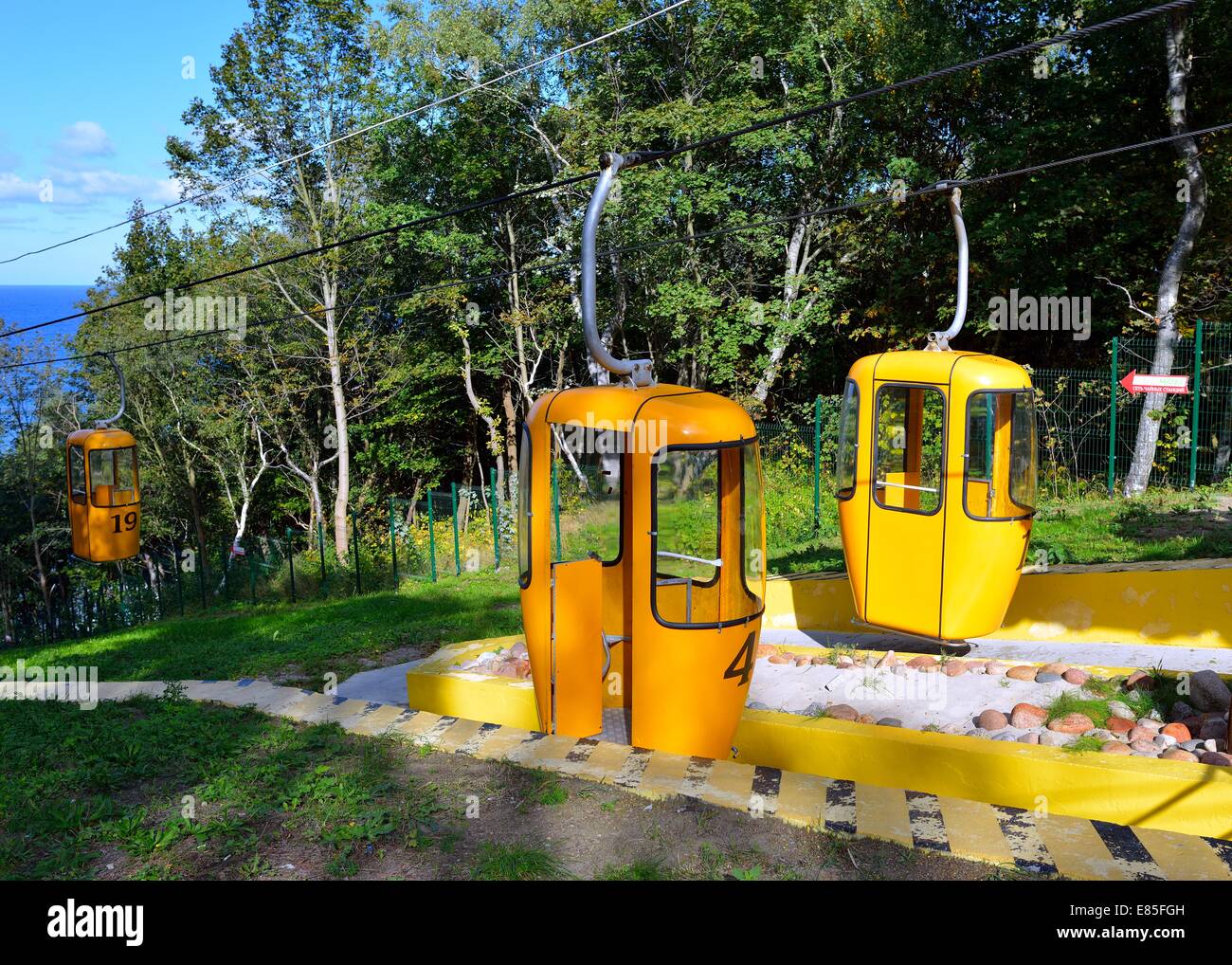 Rope way in Svetlogorsk. Russia Stock Photo Alamy