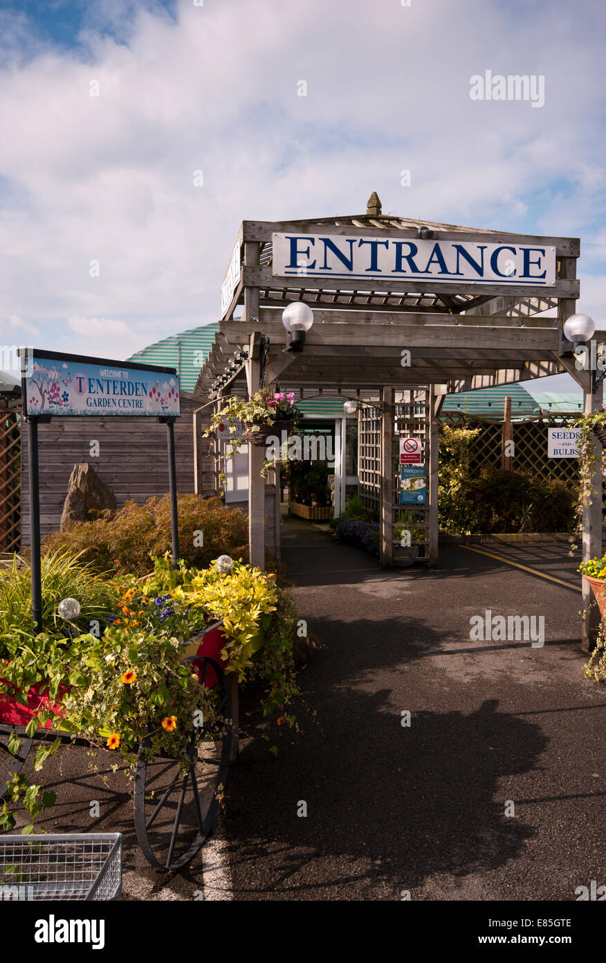 Entrance To Tenterden Garden Centre Kent England UK Stock Photo Alamy
