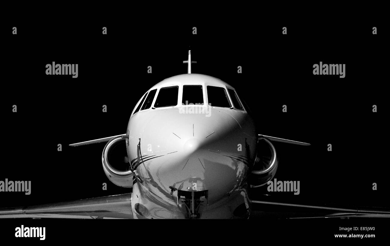 Private jet on runway Stock Photo Alamy