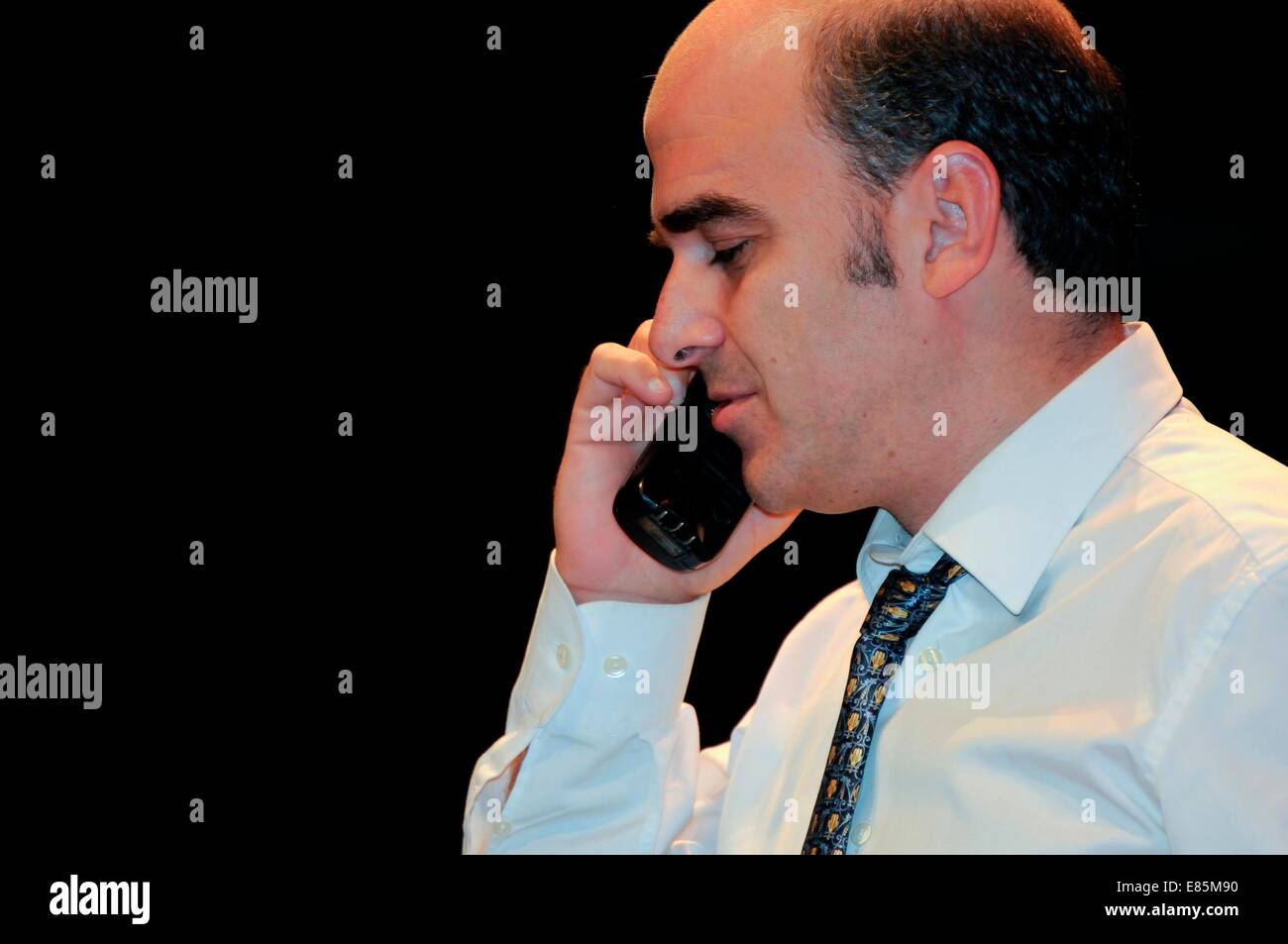 Men acting on stage Stock Photo - Alamy