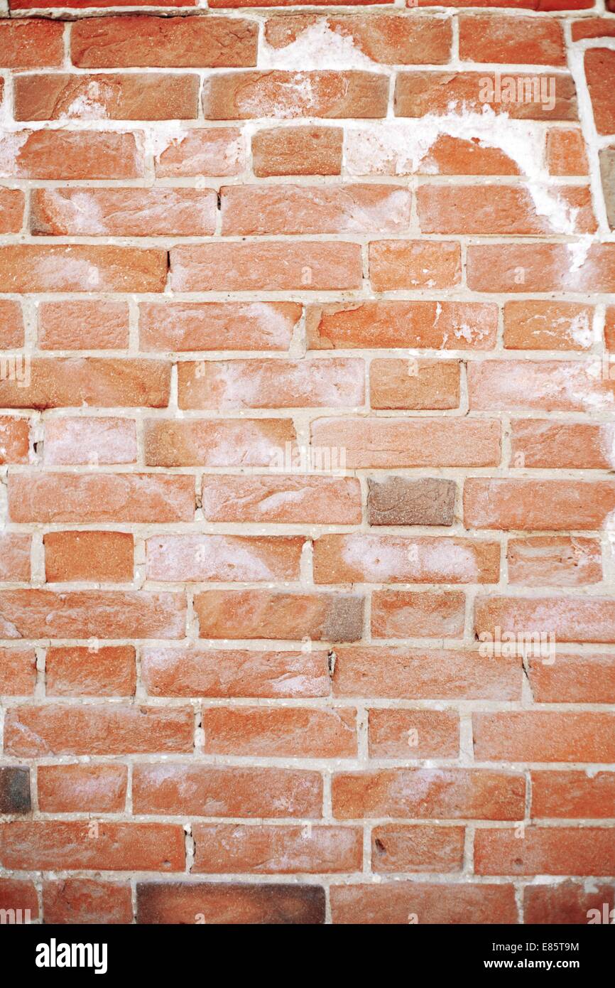 an old red brick wall background image Stock Photo - Alamy
