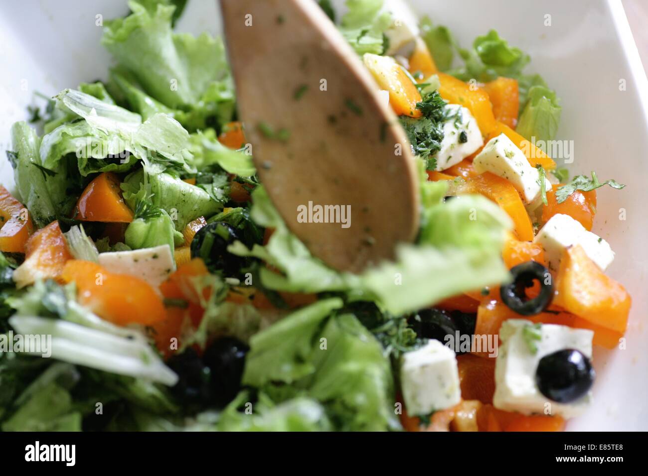 healthy food - salad of the fresh vegetables closeup Stock Photo - Alamy