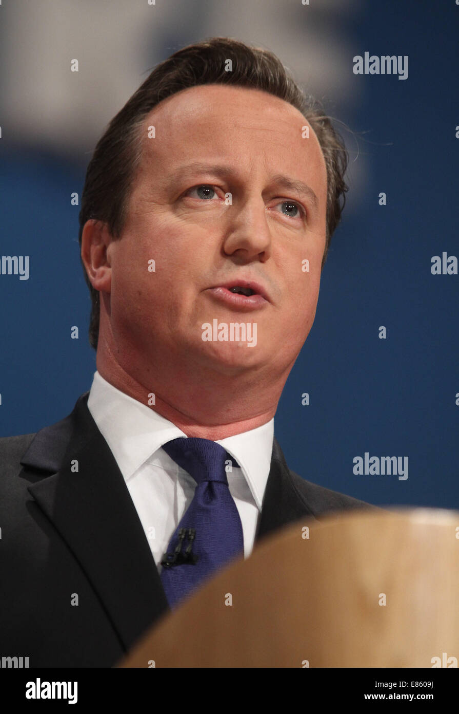 DAVID CAMERON MP PRIME MINISTER 01 October 2014 ICC BIRMINGHAM ENGLAND Stock Photo