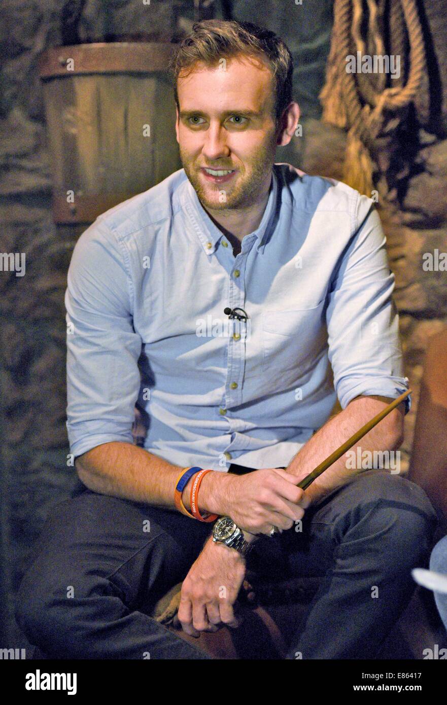 Cologne Germany 01st Oct 2014 British Actor Matthew Lewis Neville Longbottom Poses At The Pre Visit Of The Exhibition Harry Potter In The Adventure Museum Odysseum In Cologne Germany 01 October 2014 Starting