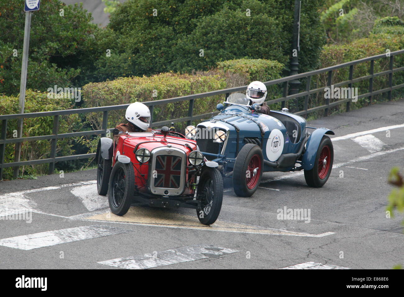 Cars racing at the Angouleme around the Ramparts race meeting 2014 at