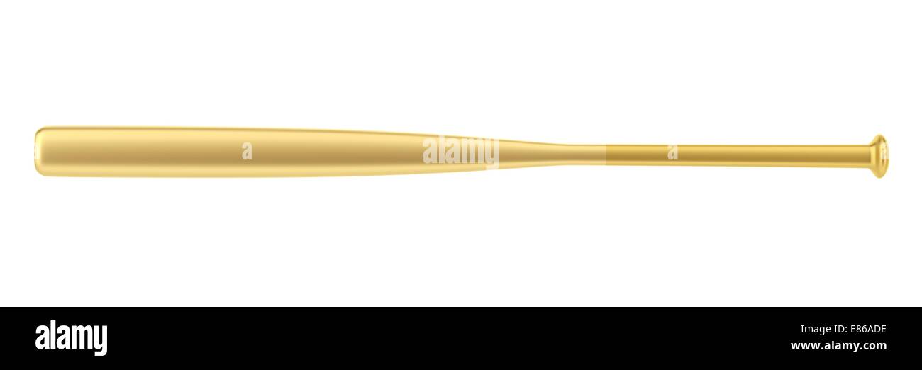 golden baseball bat isolated on white background Stock Photo Alamy