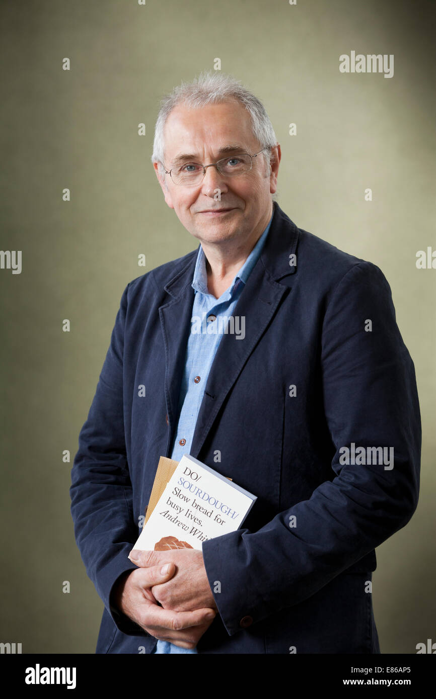 Andrew Whitley, baker and author, at the Edinburgh International Book Festival 2014. Edinburgh, Scotland. 13th August 2014 Stock Photo