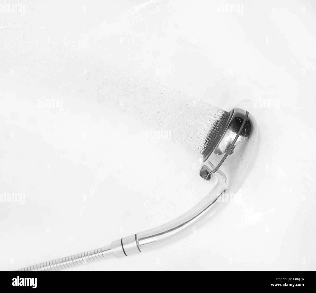 shower handle in bath Stock Photo Alamy