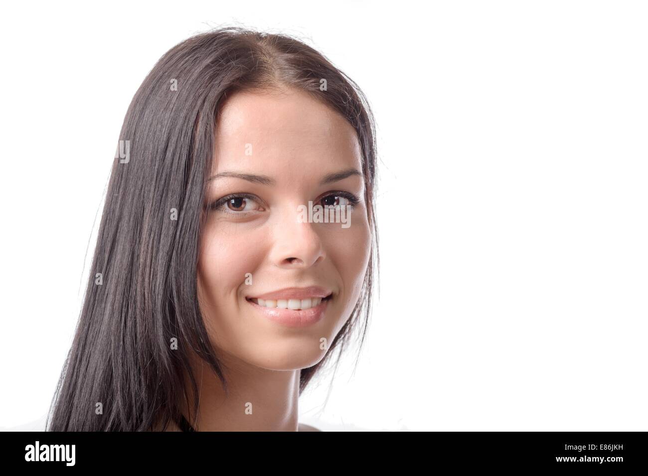 young 20-24 years old brunette amazing face Stock Photo