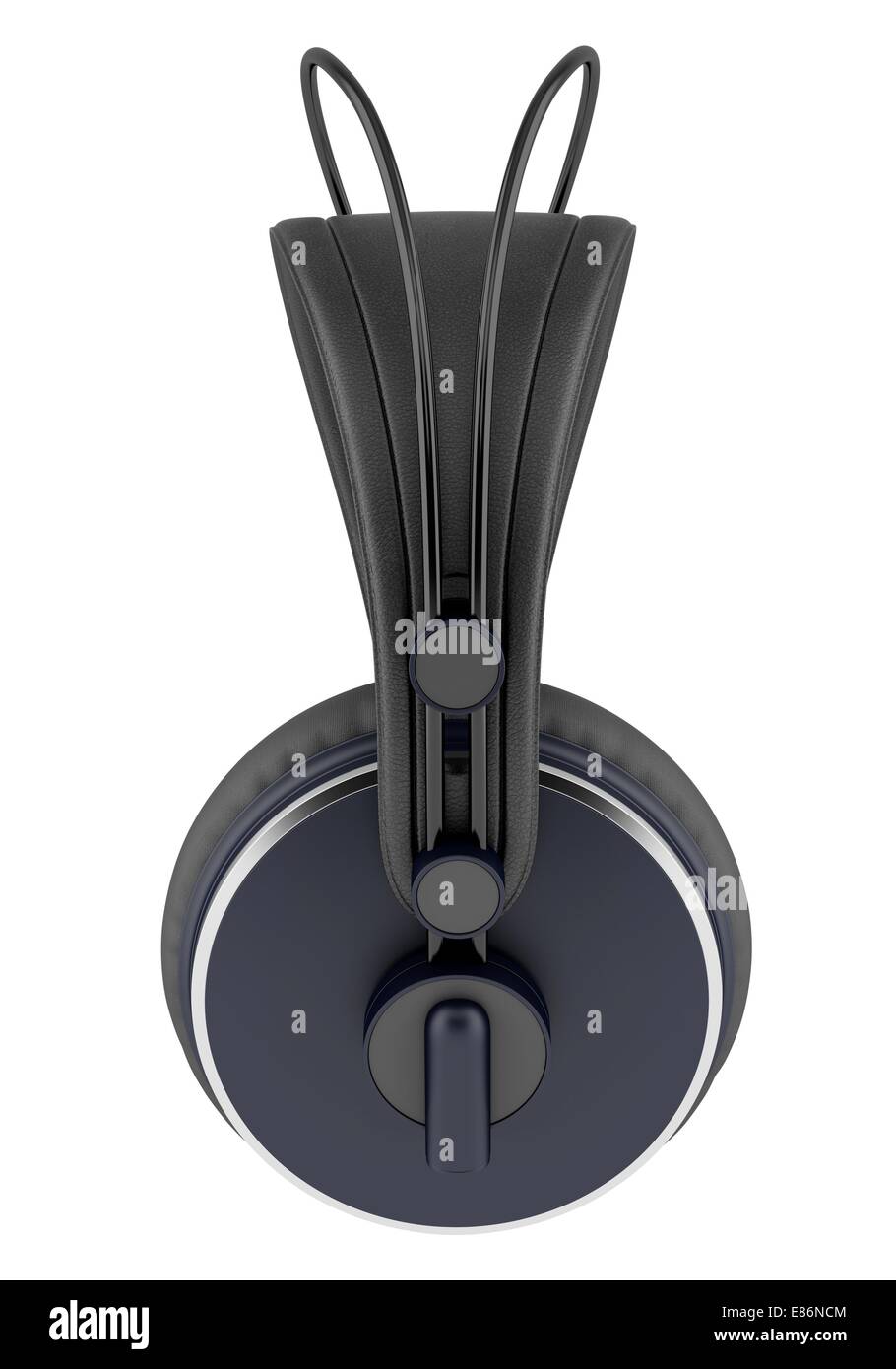 black wireless headphones isolated on white background Stock Photo - Alamy