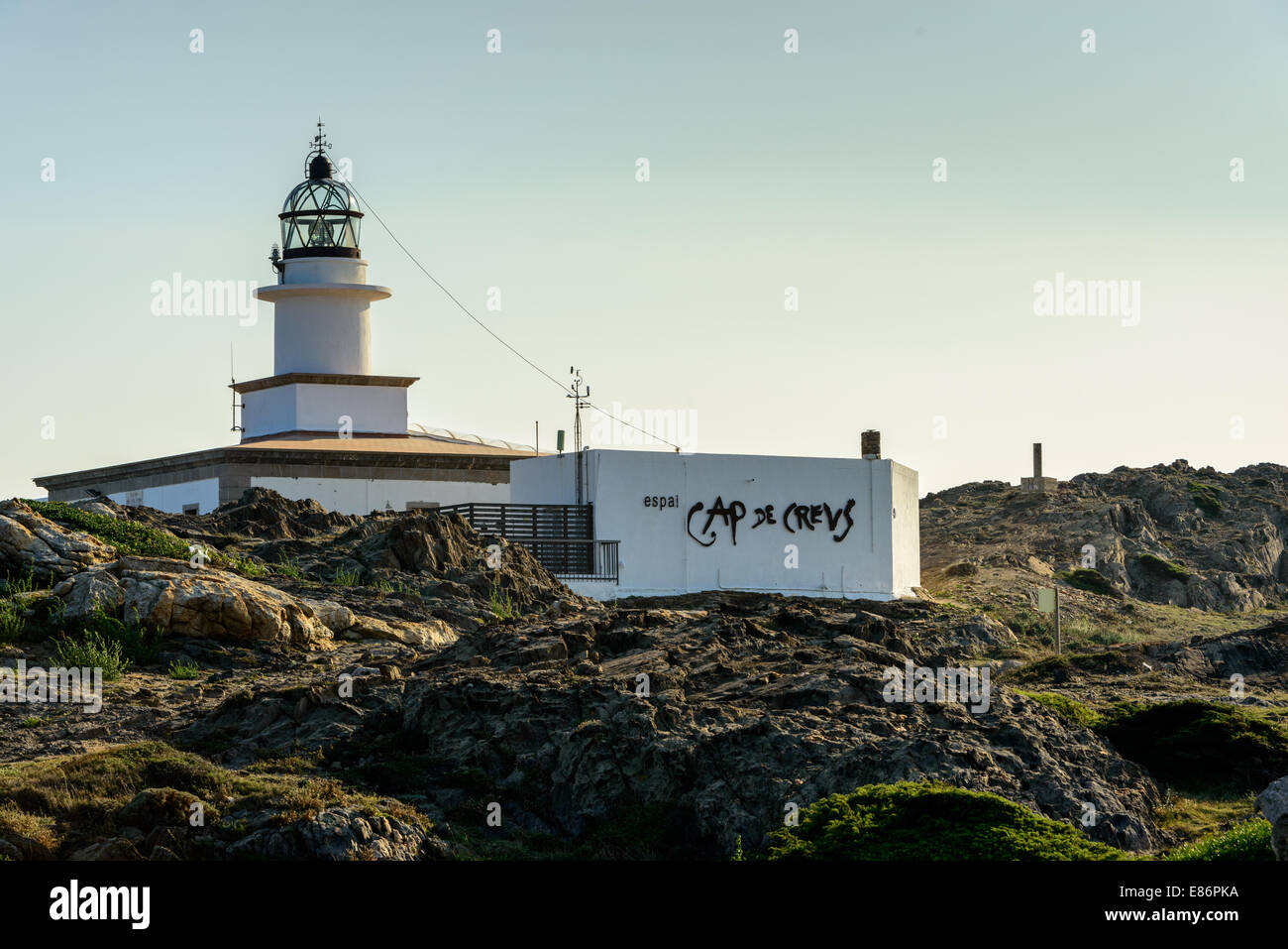 Photograph of the Lighthouse in the Cap de Creus natural park and reserve, located in the Catalan Costa Brava. Stock Photo