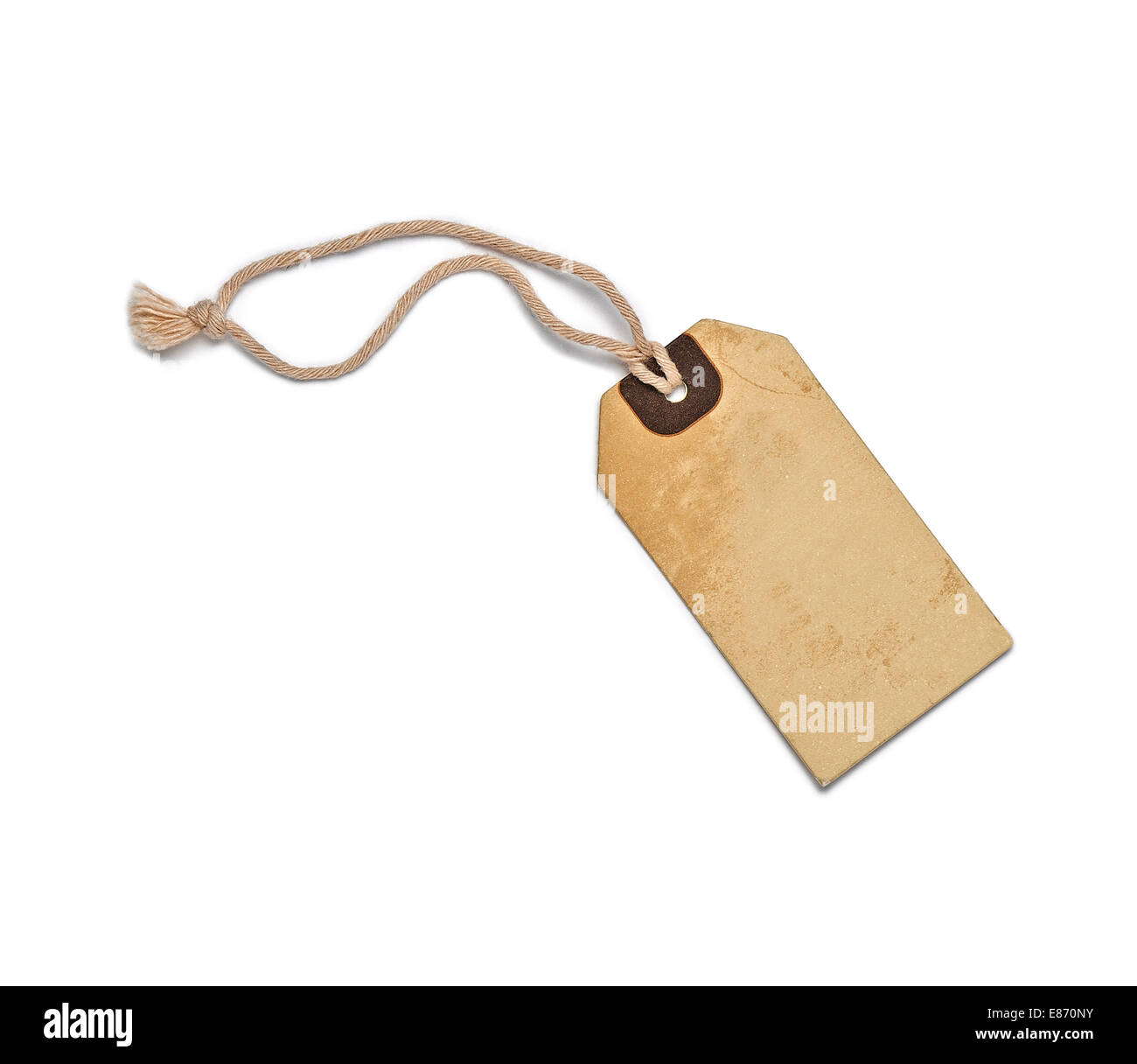 Blank Tag Tied Brown String Price Tag Gift Tag Sale Stock Photo by  ©YAYImages 260765868