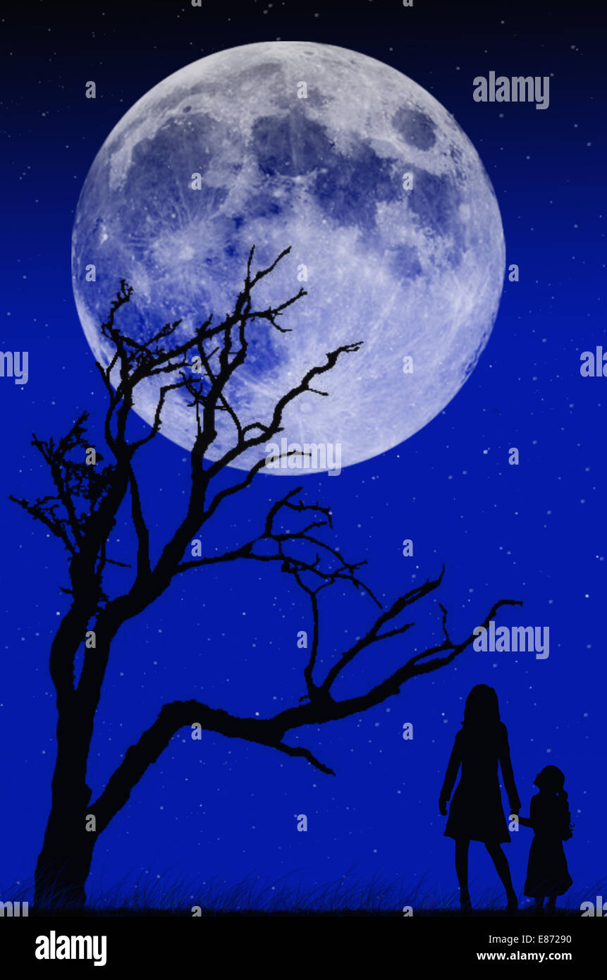 Child looking at stars night hi-res stock photography and images - Alamy