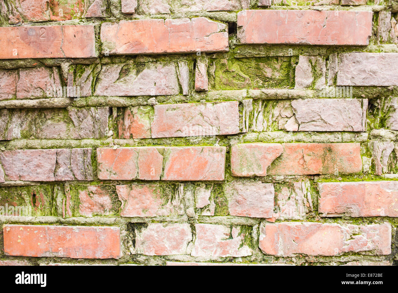 obsolete brick wall with significant signs of wear Stock Photo Alamy