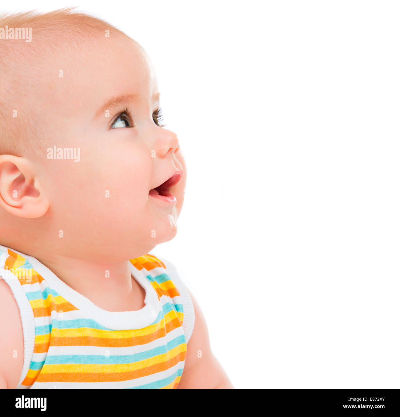 Happy Little Baby isolated on white background Stock Photo - Alamy
