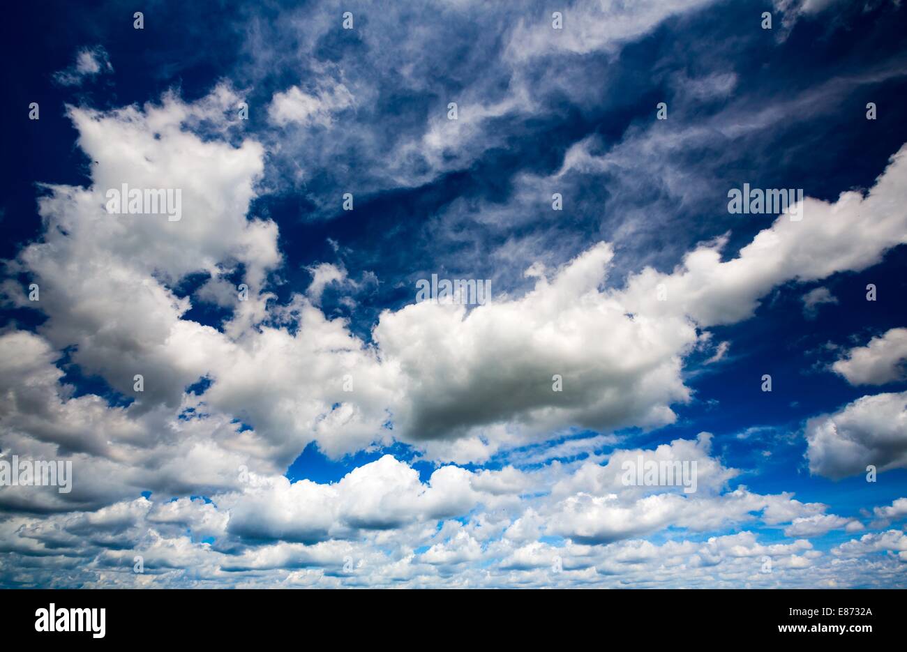 Photo of the blue sky with clouds Stock Photo - Alamy