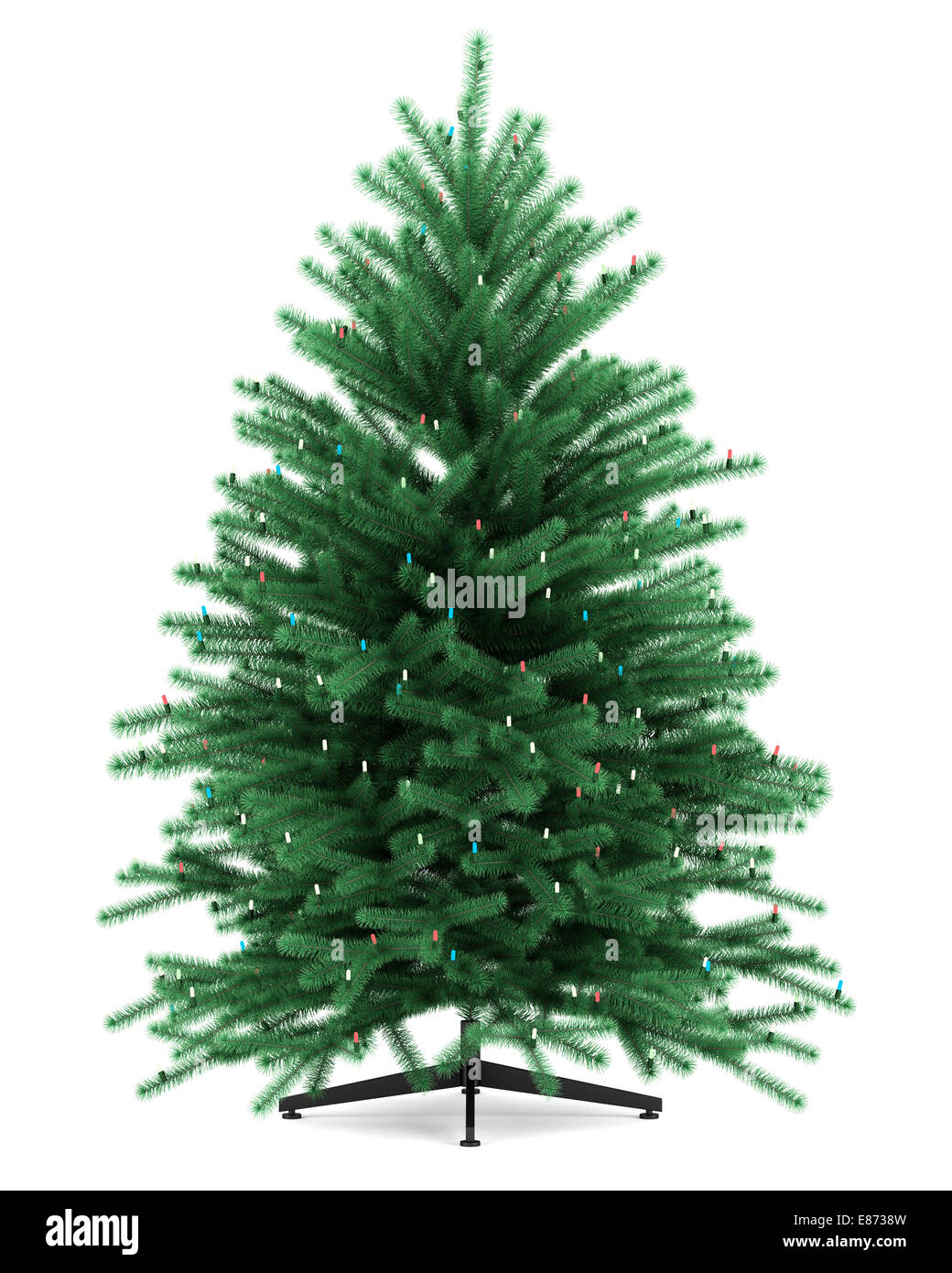christmas tree isolated on white background Stock Photo - Alamy