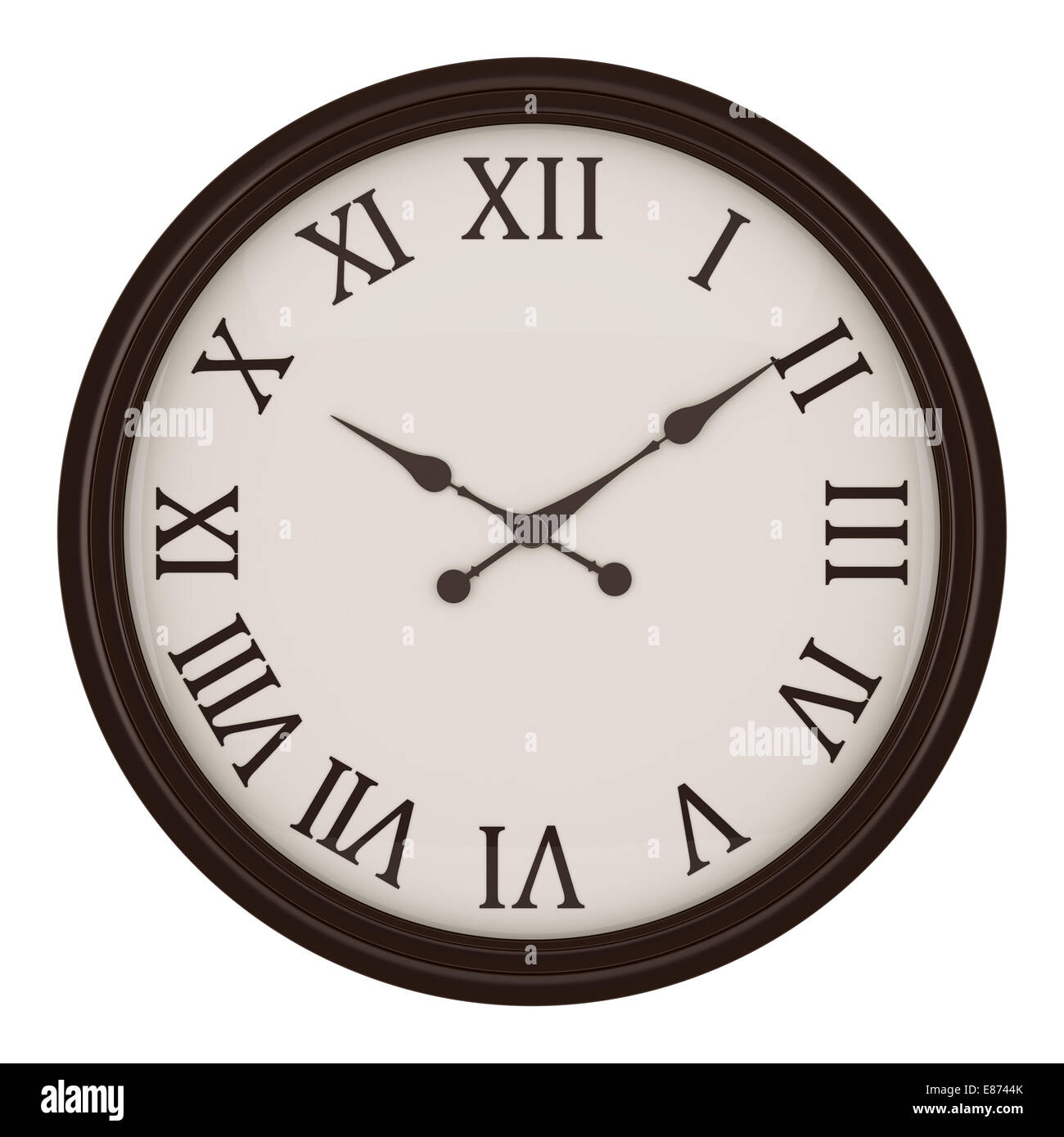 vintage round wall clock isolated on white background Stock Photo Alamy