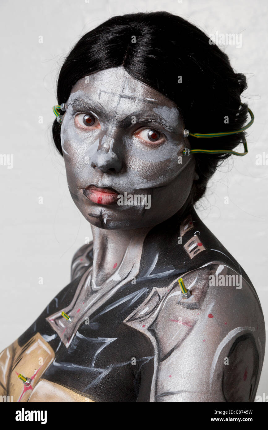 "Metropolis" themed Art of Body Painting Competition at the Olympia