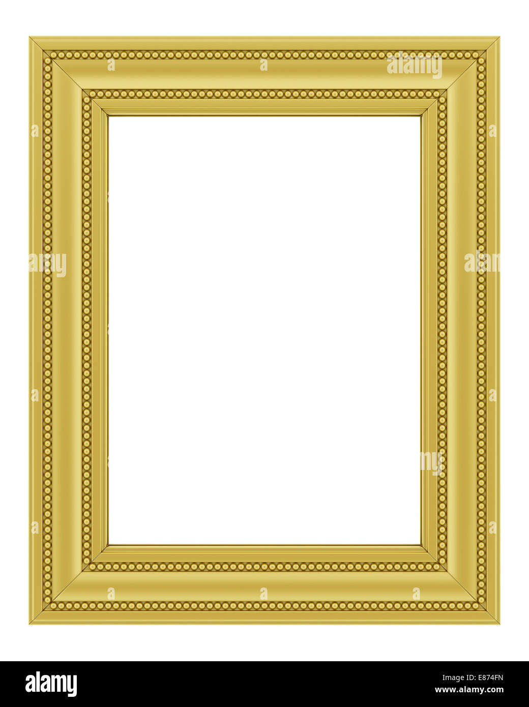 golden frame isolated on white background Stock Photo - Alamy