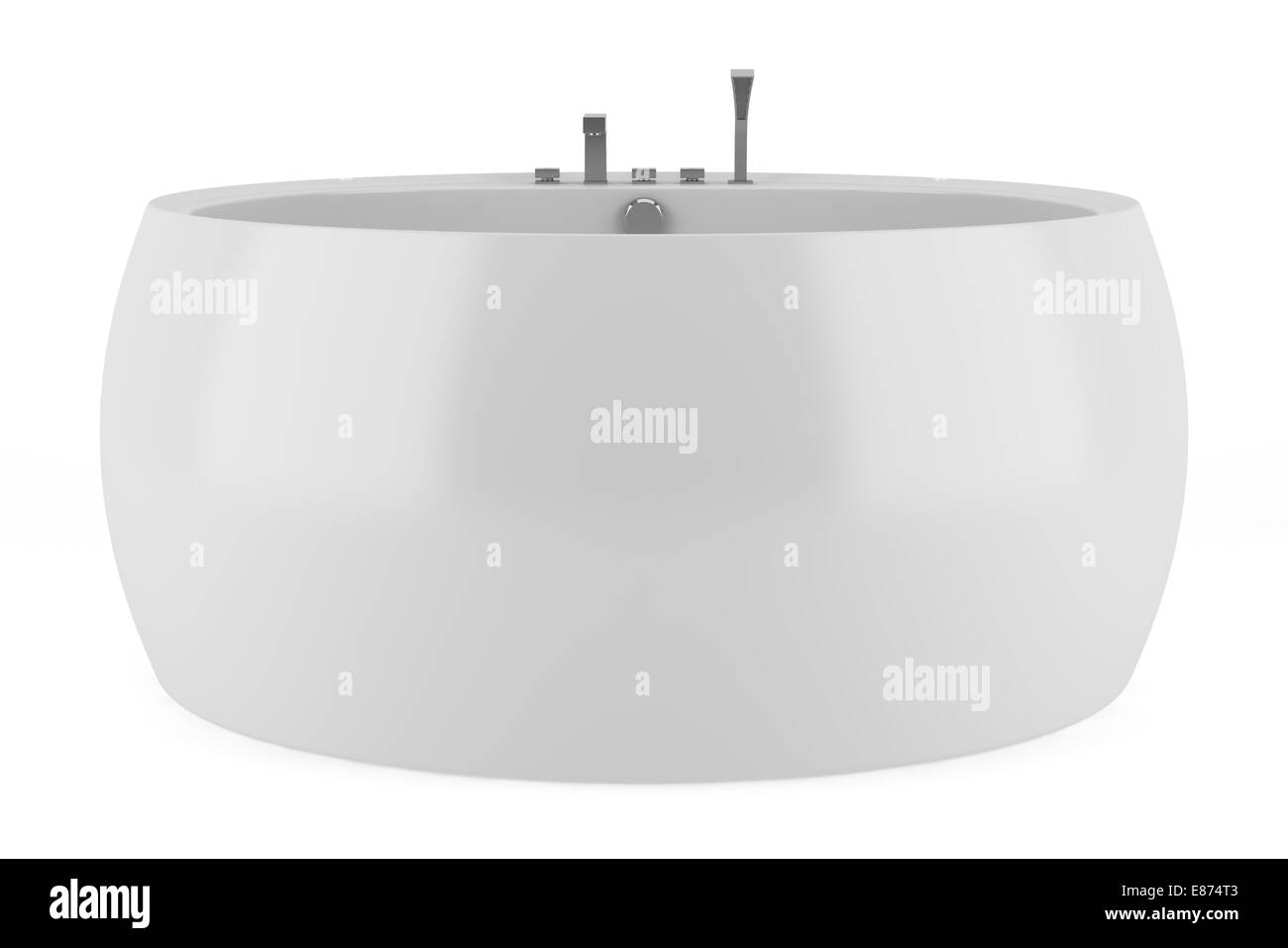 modern round bathtub isolated on white background Stock Photo