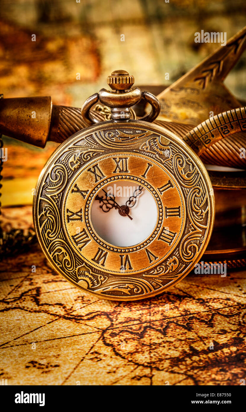 Vintage Antique pocket watch Stock Photo - Alamy