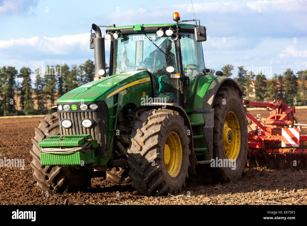 John Deere Tractors In Field