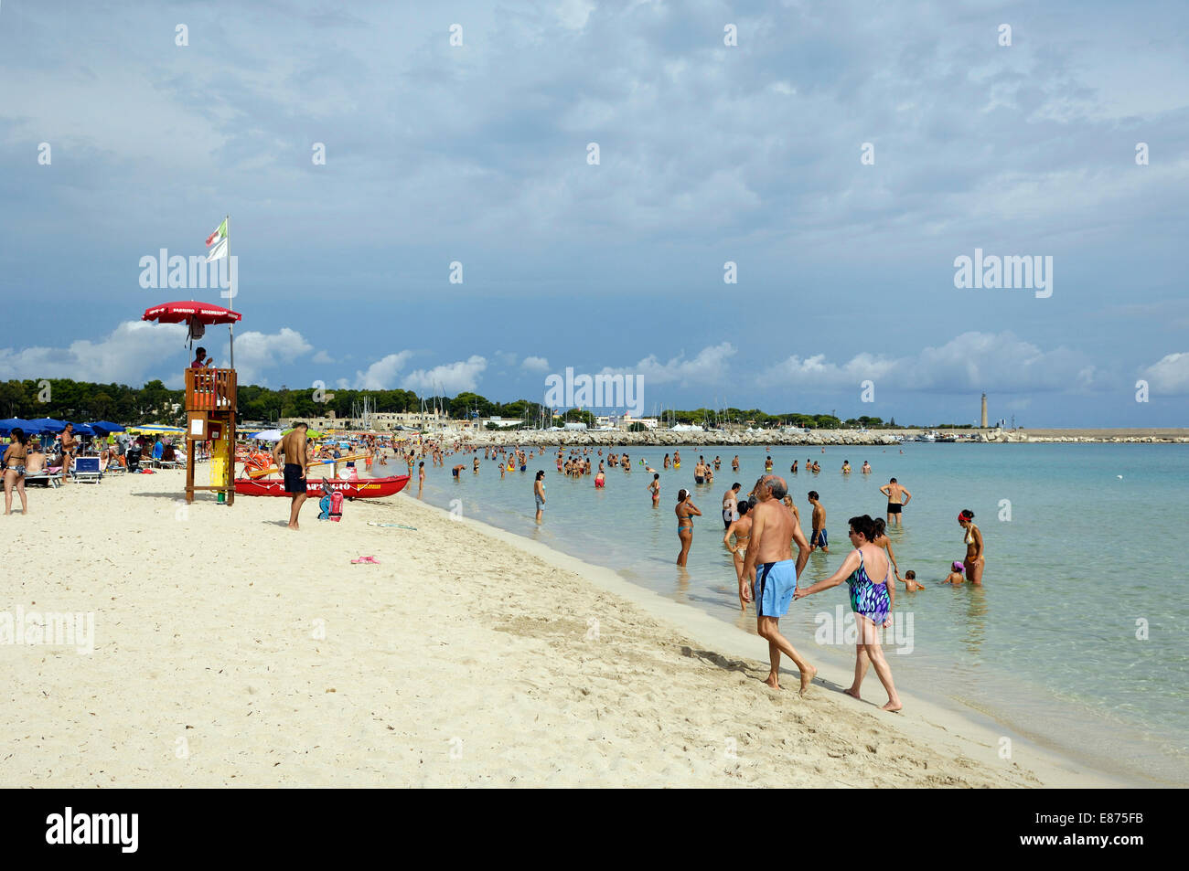 the beach of San Vito lo Capo, Sicily Stock Photo