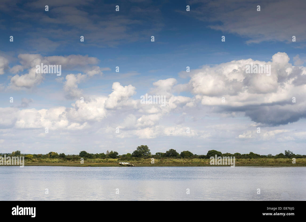 The East bank of the Blackwater River in Essex. Stock Photo