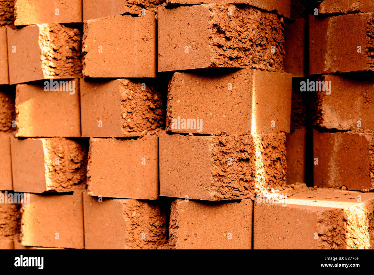stacked masonry building materials, bricks Stock Photo Alamy