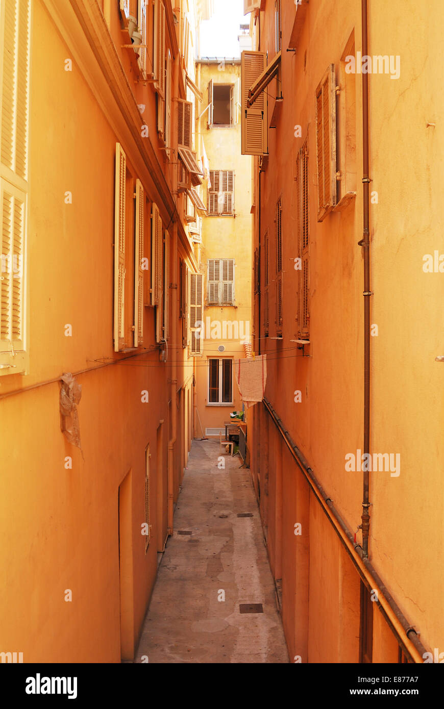 Tall Narrow Street Stock Photo Alamy
