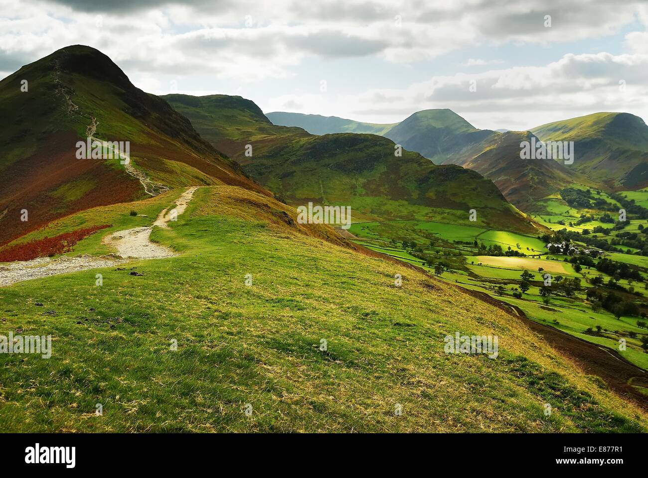 Footpath to the Top of the Fells Stock Photo - Alamy