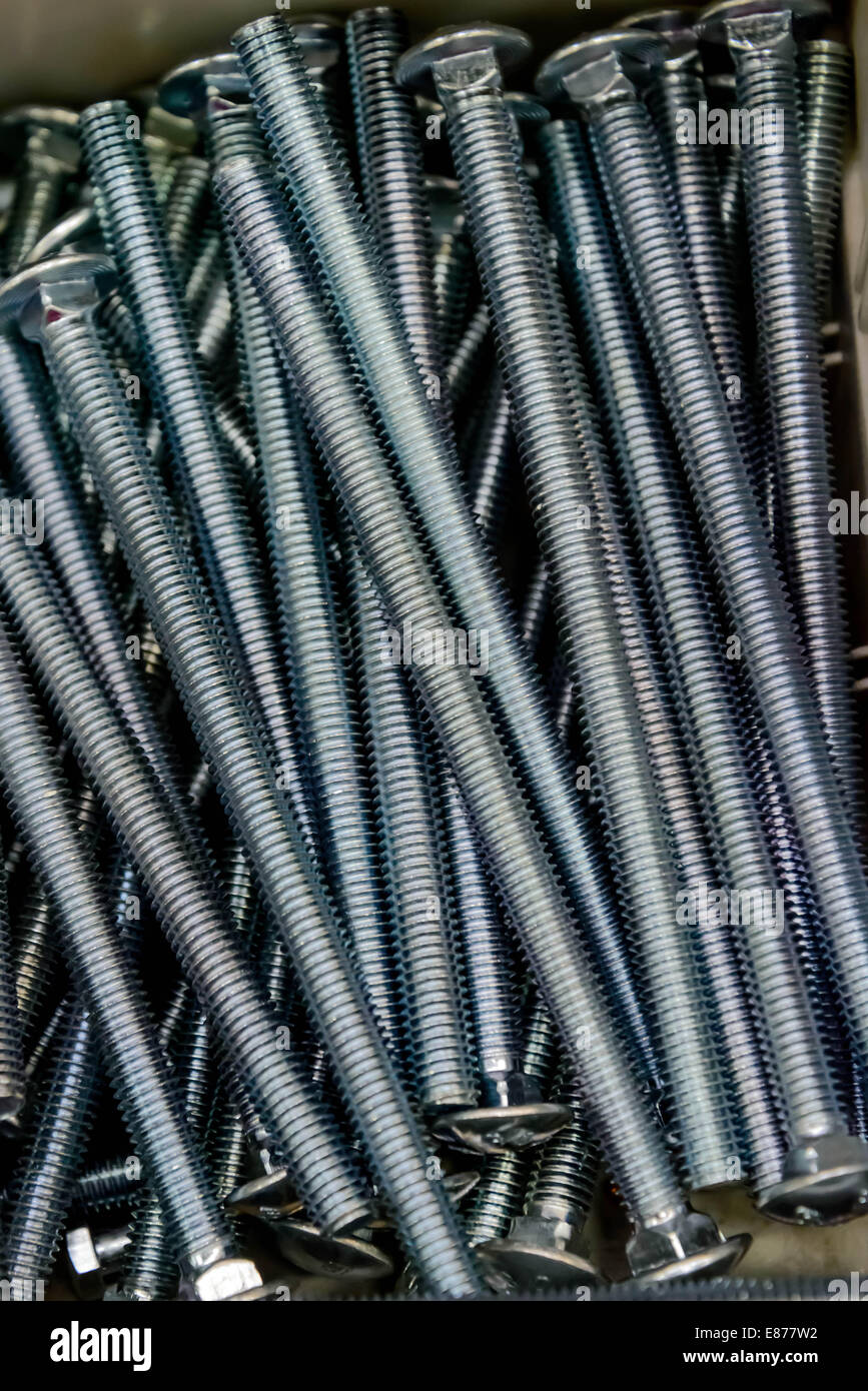 building supplies, steel bolts Stock Photo Alamy