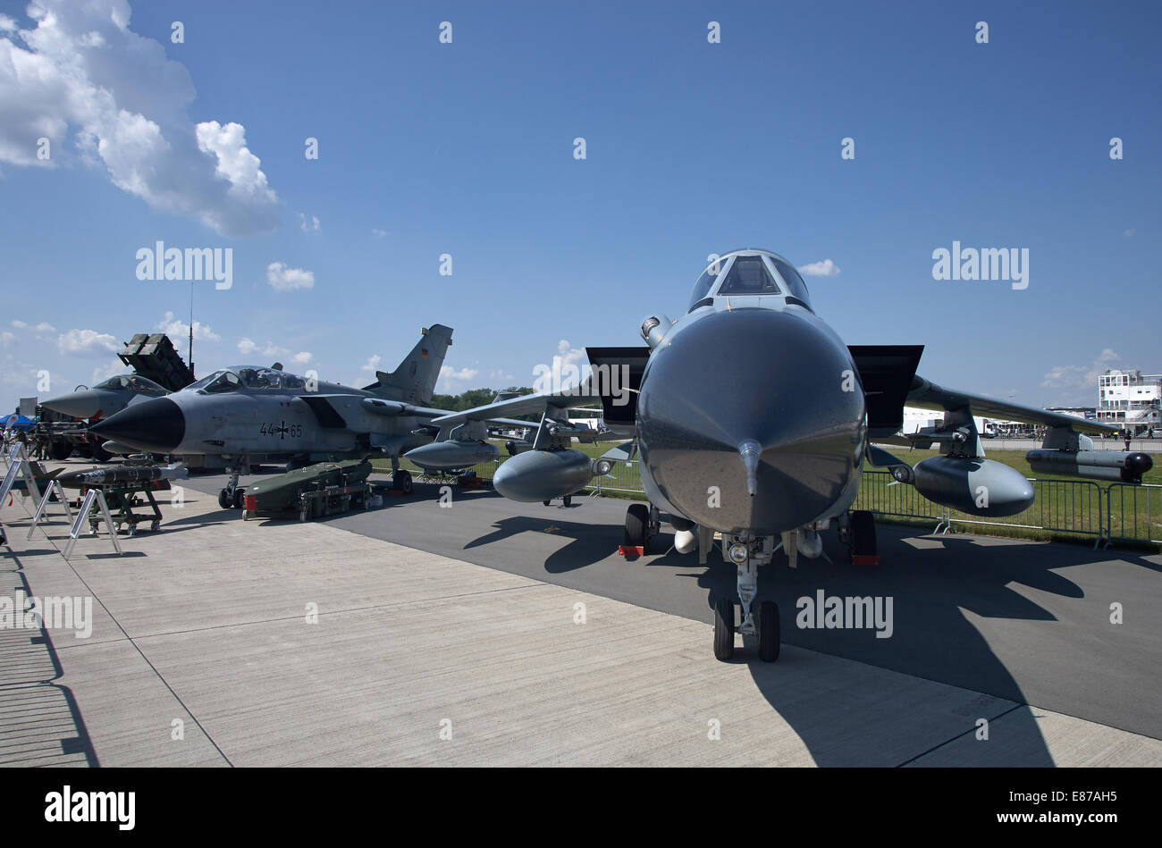 Schoenefeld, Germany, Euro Fighter Typhoon of the German Army at ILA 2014 Stock Photo