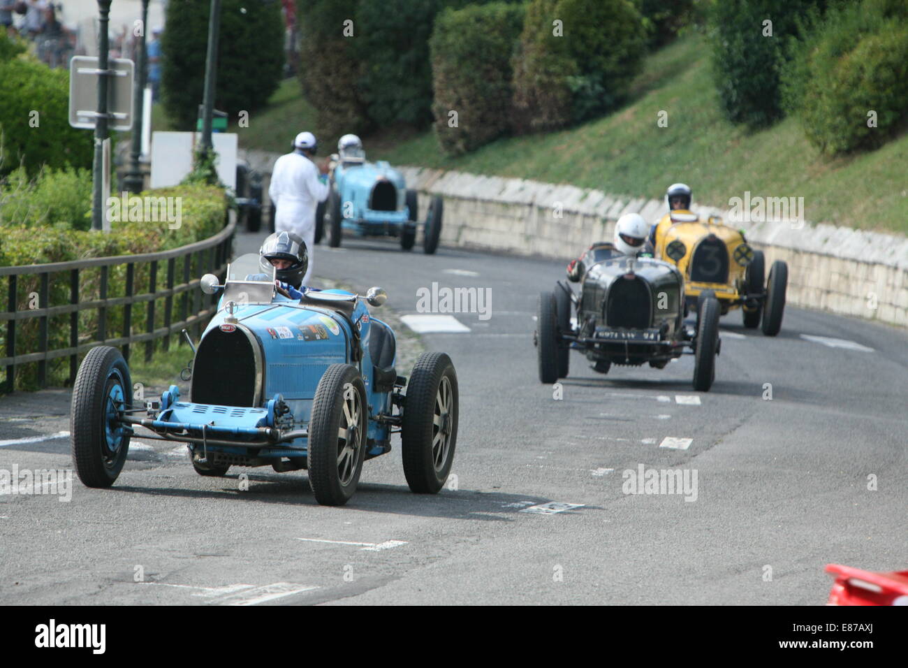 Cars racing at the Angouleme around the Ramparts race meeting 2014 at