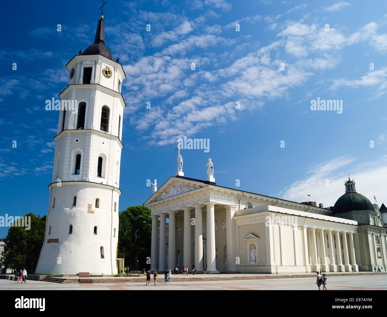 Vilnius, Lithuania's Katedra/Cathedral and Clocktower, on the edge of