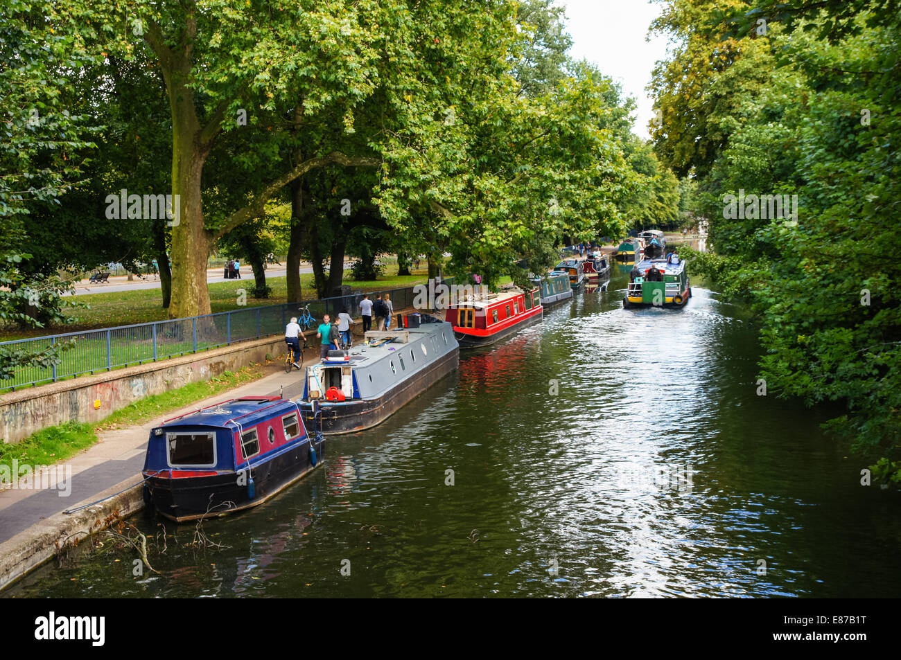 Regent's Canal near Victoria Park, London England United Kingdom UK Stock Photo
