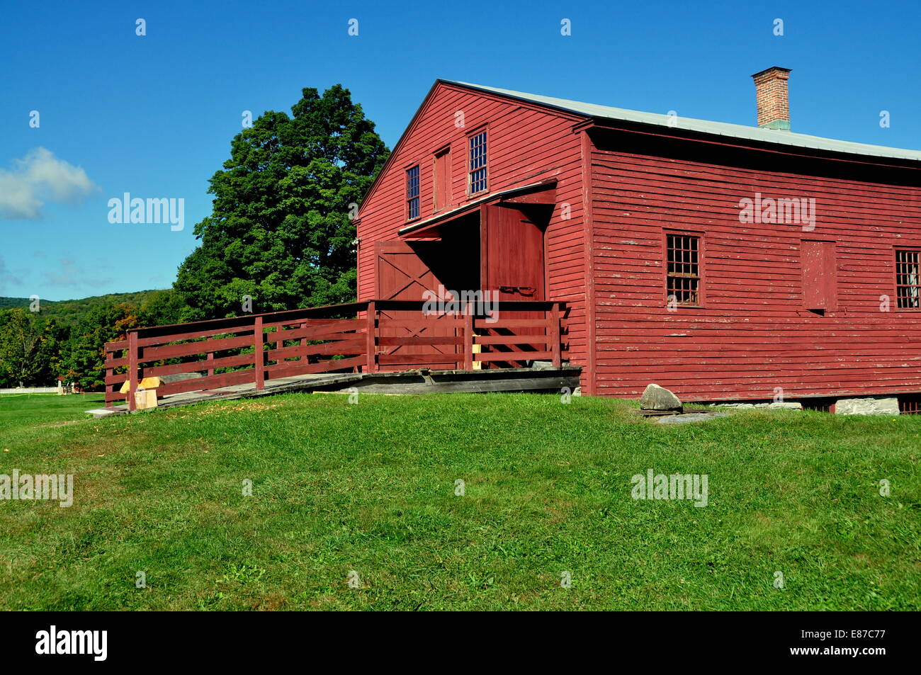Hancock, Massachusetts:  The 1820 Tannery at the historic Hancock Shaker Village Stock Photo