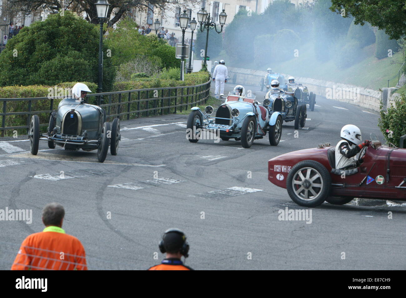 Cars racing at the Angouleme around the Ramparts race meeting 2014 at