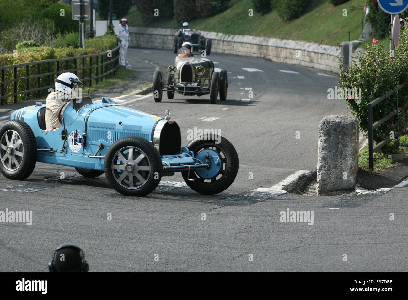 Cars racing at the Angouleme around the Ramparts race meeting 2014 at