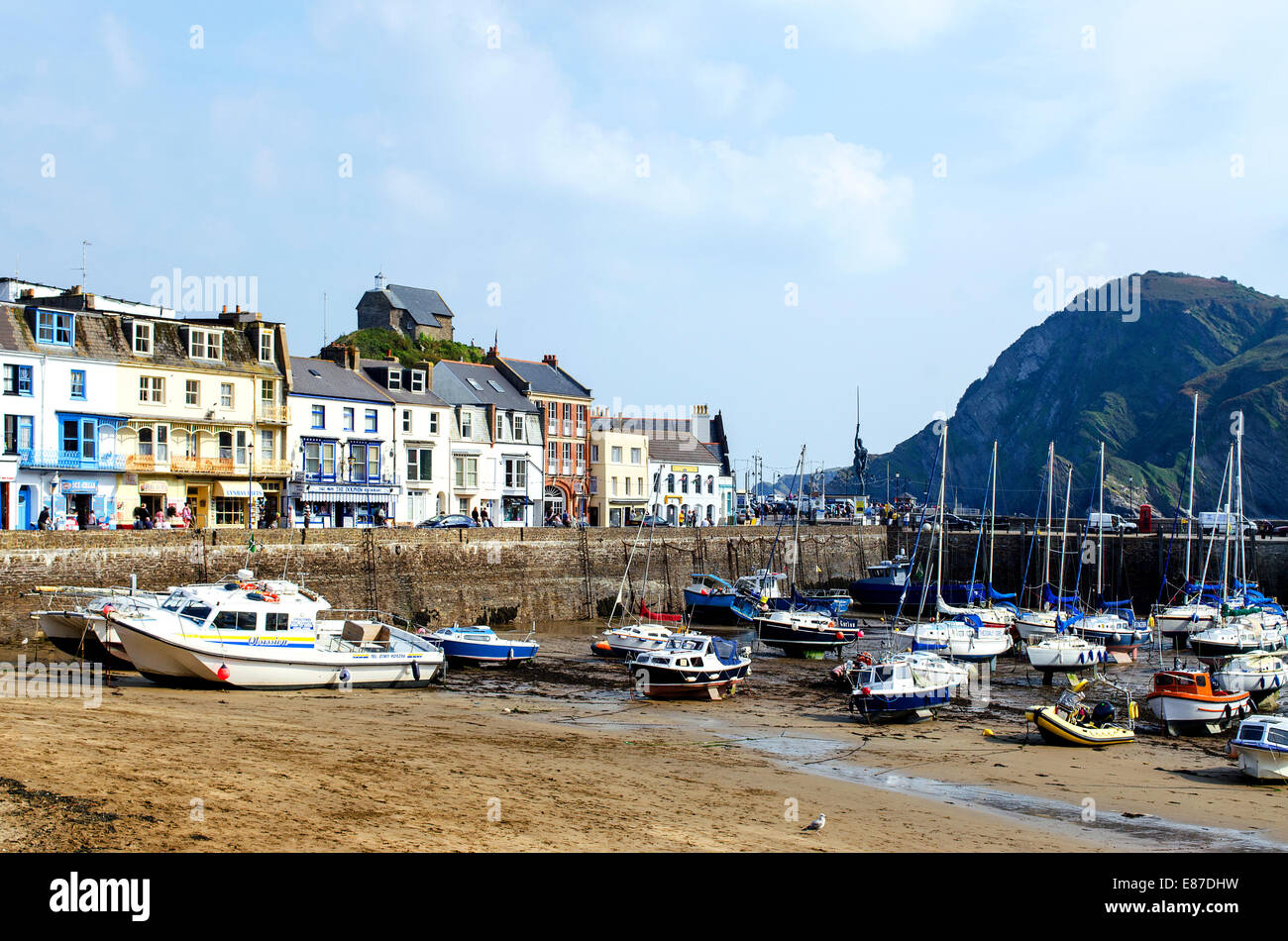 The harbour at low tide in Devon, UK Stock Photo Alamy