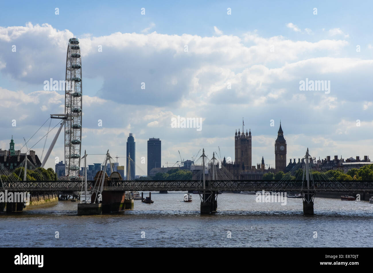 View of the London skyline from Waterloo Bridge London England United Kingdom UK Stock Photo